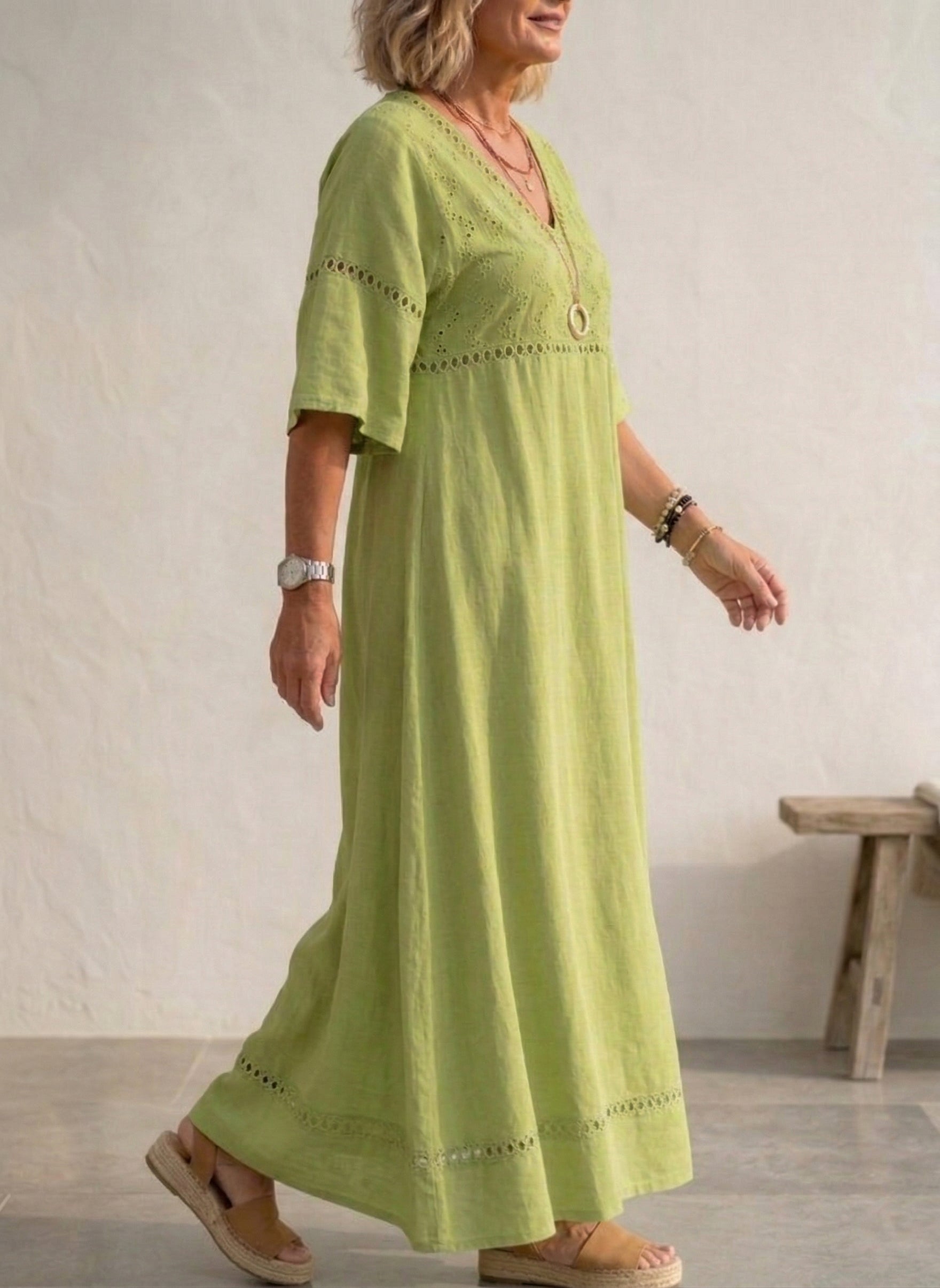 New Arrivals🔥 Women’s Cotton-Linen Print Dress