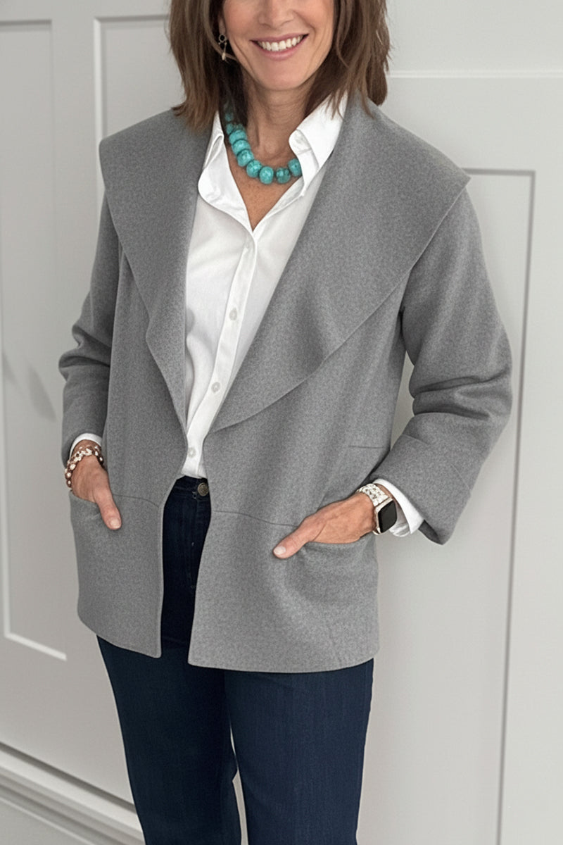 New Arrivals🔥 Casual Lapel Drop Shoulder Cardigan with Pocket