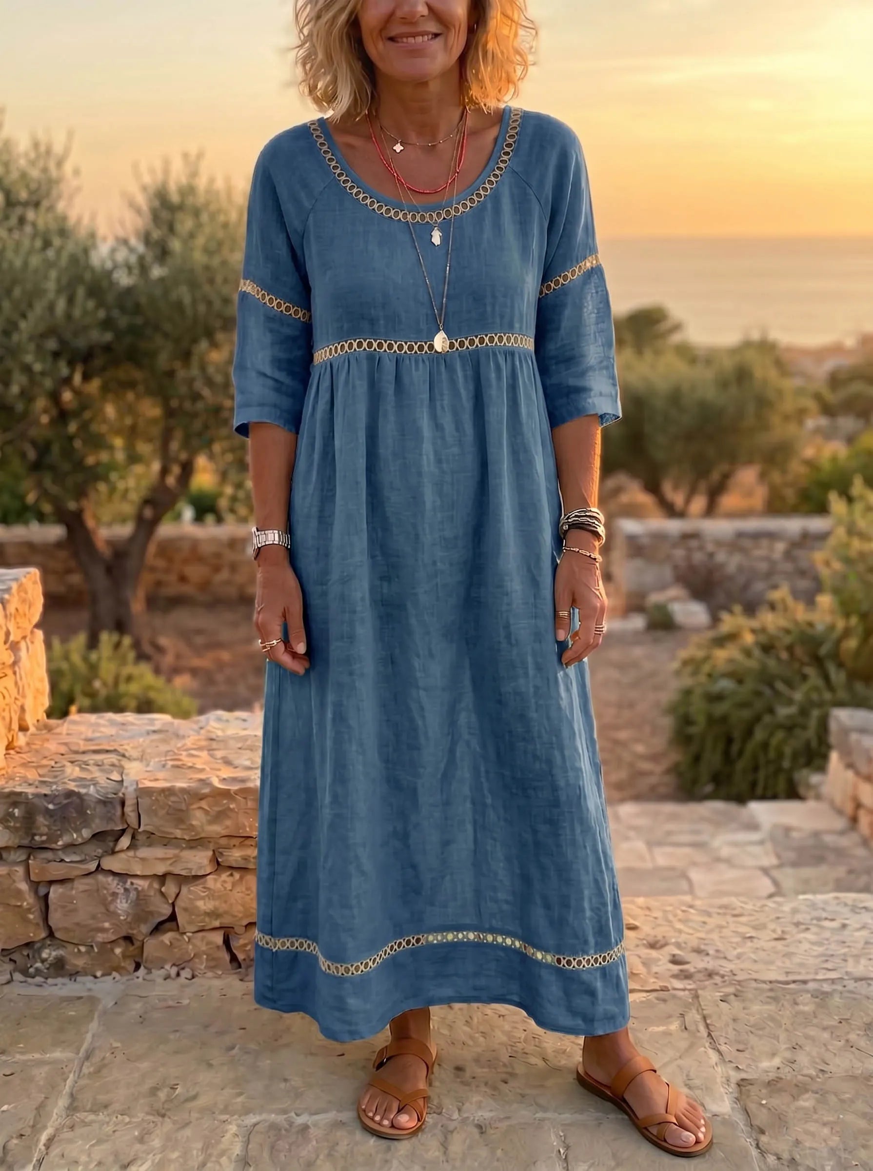 Linen Maxi Dress
