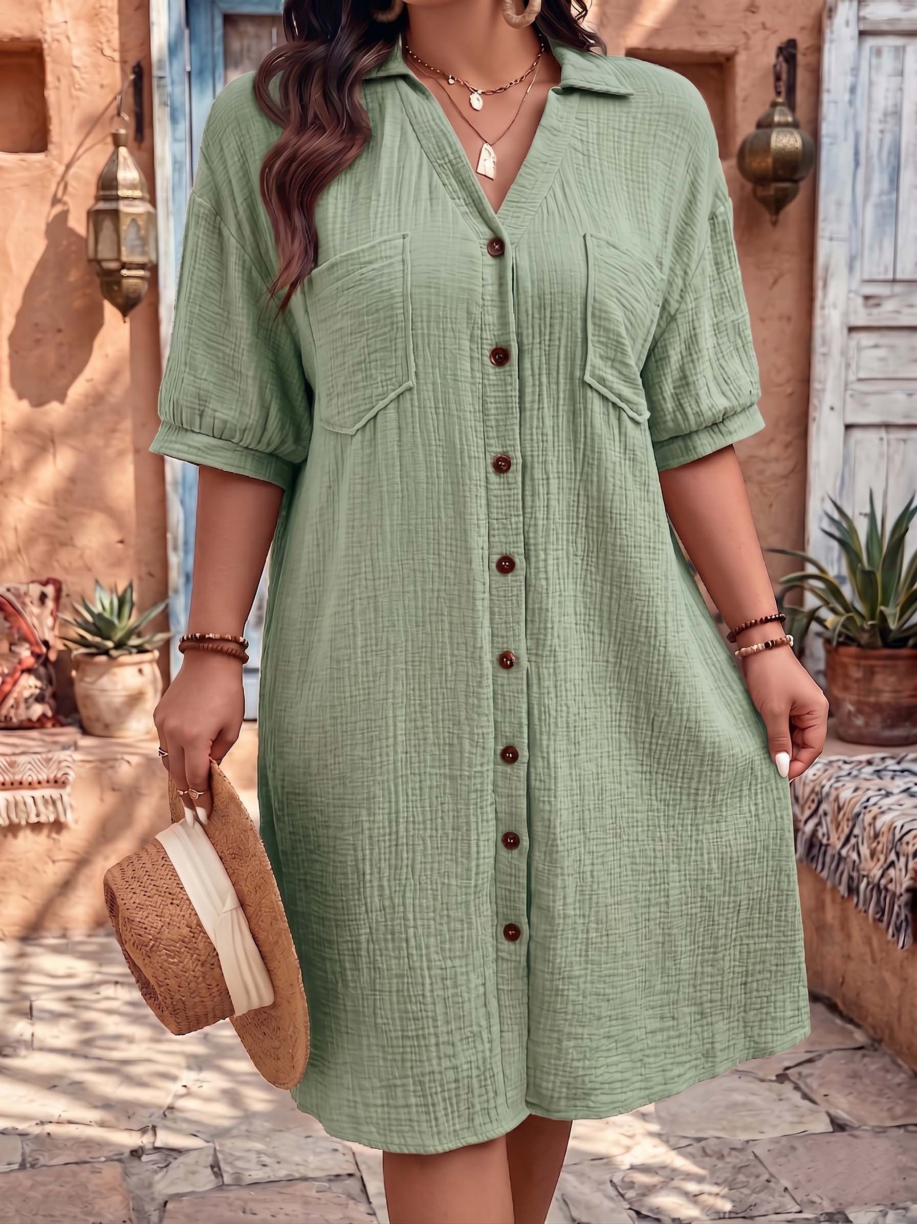 Breezy Cotton Shirt Dress