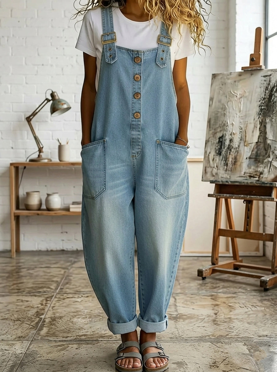 New Arrivals🔥 Women's Denim Jumpsuit With Adjustable Buckle