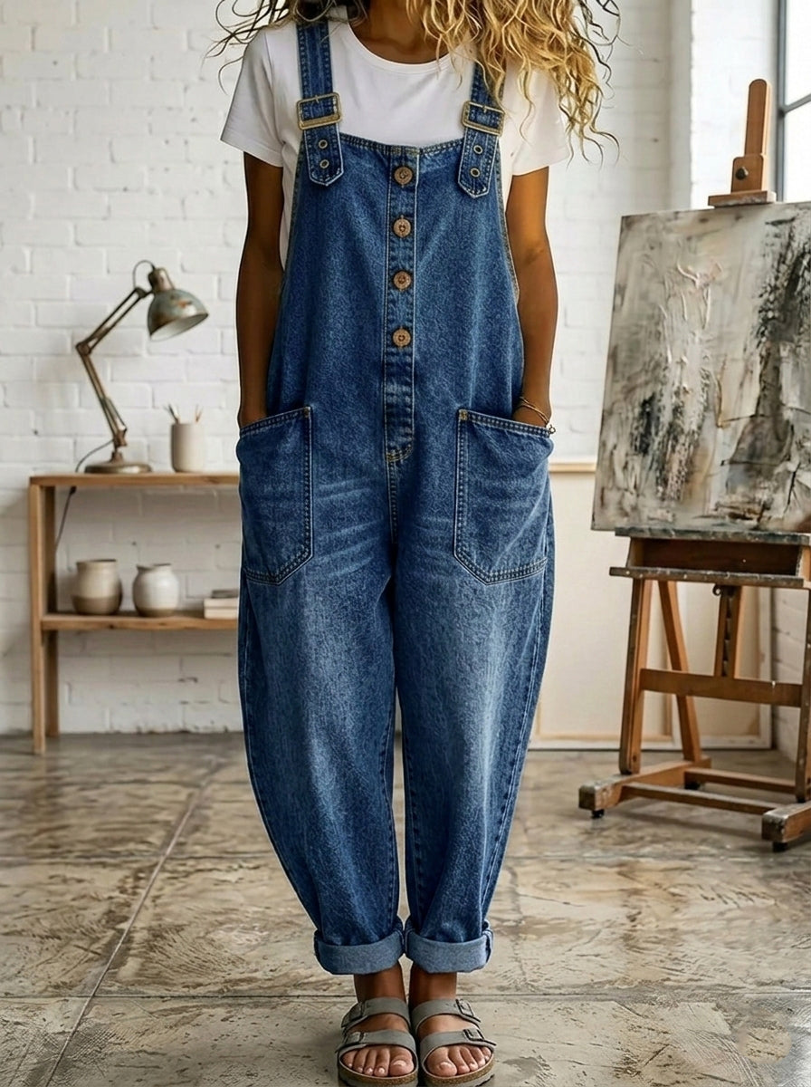 New Arrivals🔥 Women's Denim Jumpsuit With Adjustable Buckle