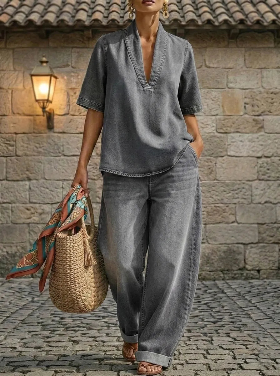 New Arrivals🔥 Women's Casual Cozy Minimalist Denim Two-piece Set