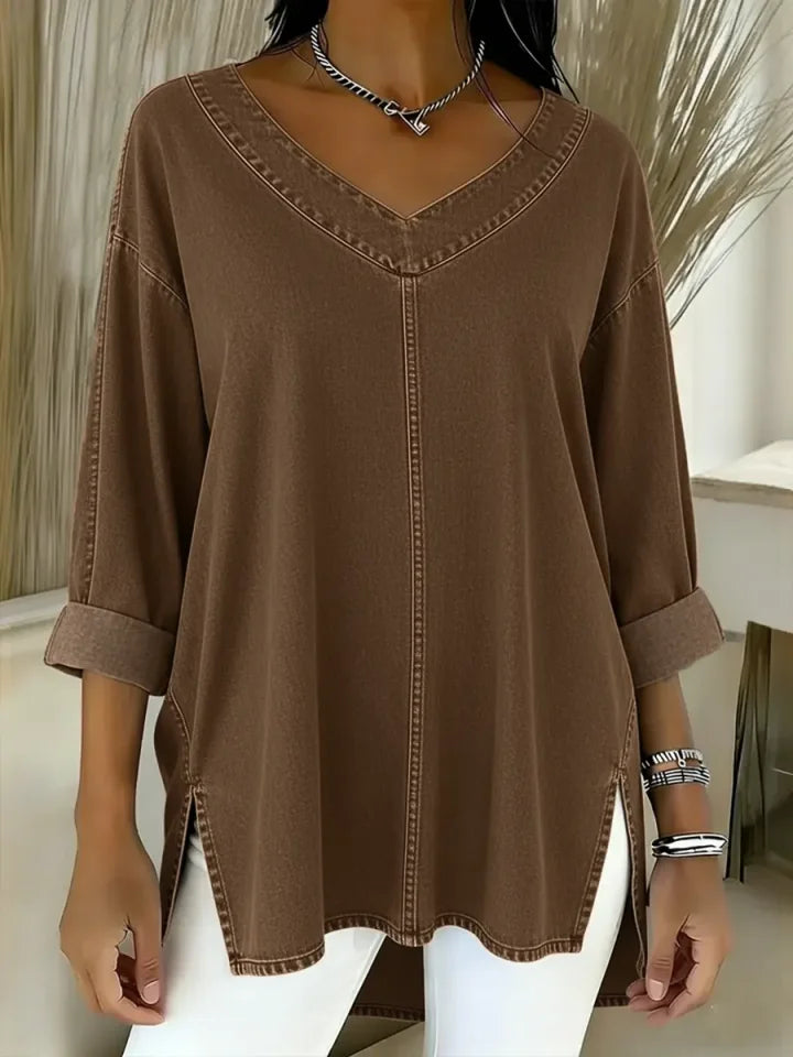🎄 New Arrivals🔥 Women's Casual Washed Denim Cotton Top